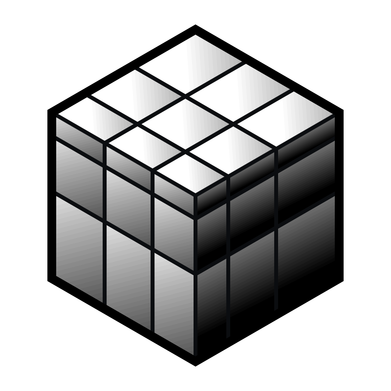 The Mirror Cube in colour, as the app draws it.